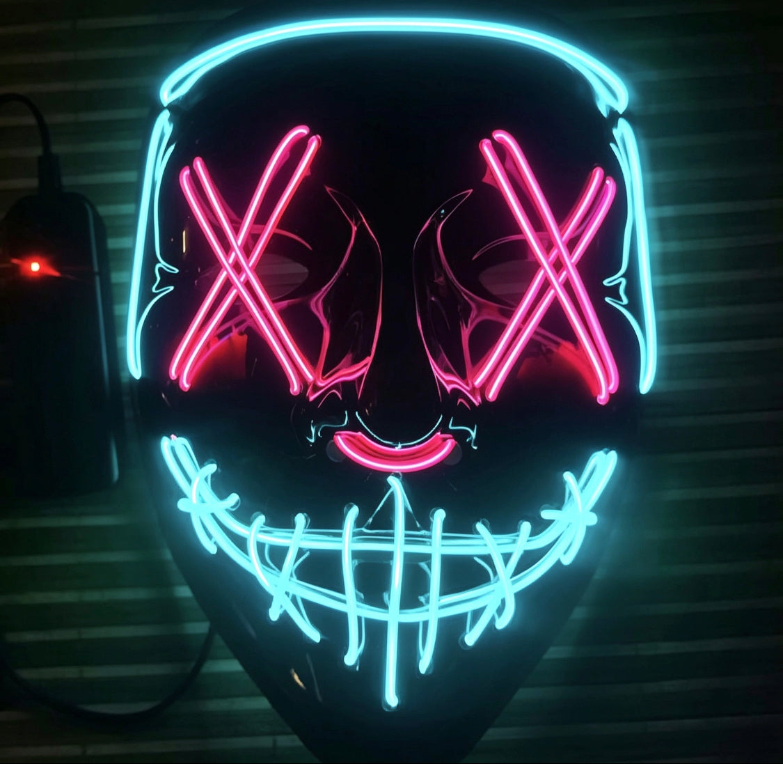 Up Trend Luminous V for Vendetta Mask -  LED Cold Light Mask for Ghost Step Dance
