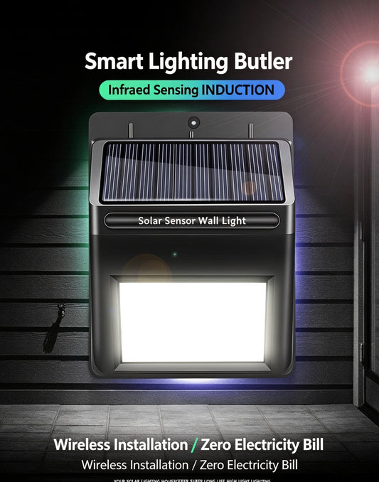 UP TREND Solar Motion Sensor Wall Light | 3 Modes, No Wiring, Waterproof