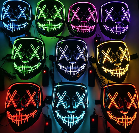 Up Trend Luminous V for Vendetta Mask -  LED Cold Light Mask for Ghost Step Dance